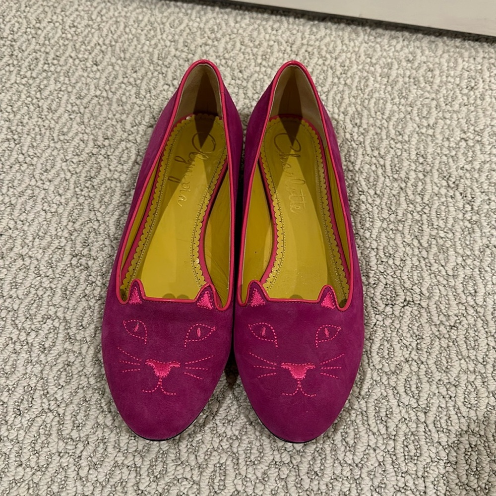 Charlotte Olympia pink flats size 41